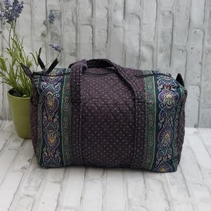 Vintage Vera Bradley Tote- Black Fall 1990 Pattern